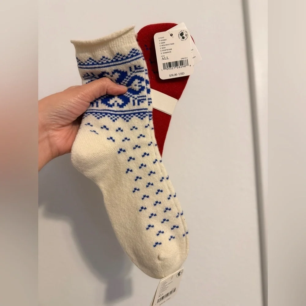 NWT Free people Cashmere Fairisle Socks BUNDLE